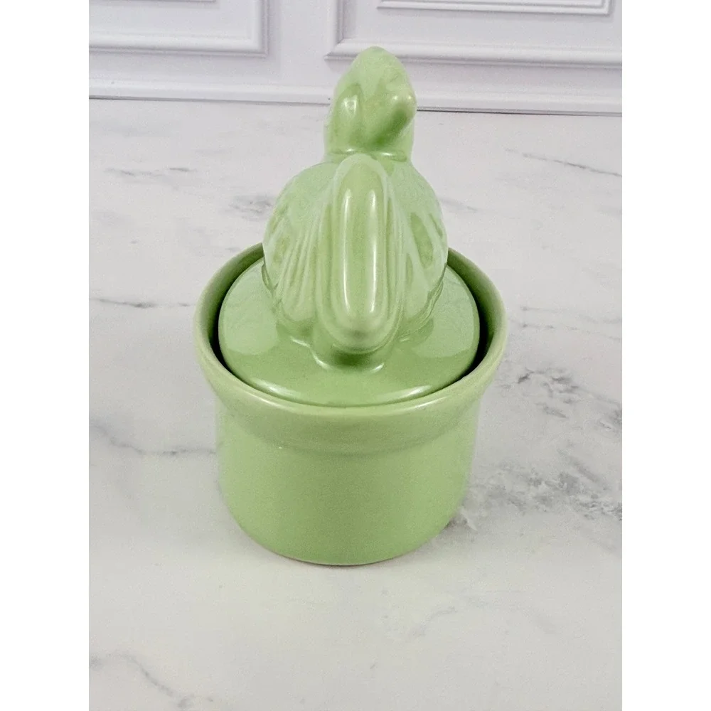 VTG BIA Green Hen Chicken Ramekin 